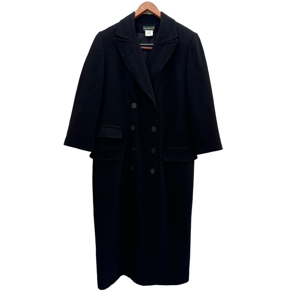 Elegant Black Double-Breasted Women's Coat